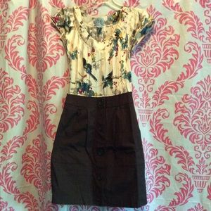 Tabitha brand Sz 8 dress with birds